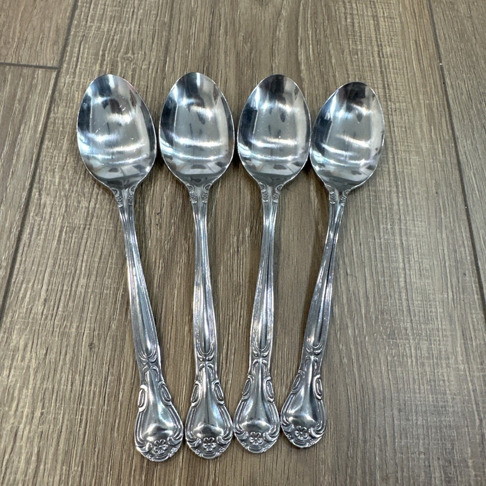 Set of 4 Wallace Plantation Stainless soup/dessert oval spoon 6 1/8"Japan